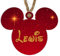 Add a Dash of Magic to Your Christmas Tree with Personalised Black Glitter Effect Mouse Christmas Baubles - Mouse Holiday Decorations, Custom Name (Red, Acrylic Boy Mouse)