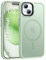 HuwaiH Magnetic case for iPhone 15, 12FT Military Grade Protection Drop Shockproof, Anti-Fingerprint Translucent Matte Case for iPhone 15(Light green)