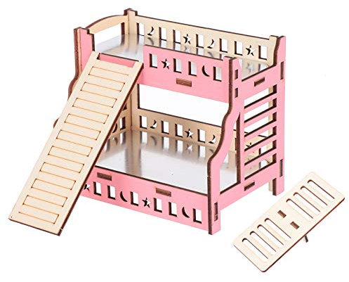 Happyyami Hamster Cooling Bed Toy Pet Hamster House Ladder Seesaw Toy Small Animal Bedding Play Hut