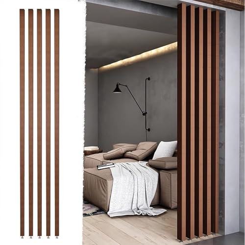 Raumteiler Rustikaler Raumteiler aus Holz, 85 92 110 120 122 130 150 180 183 200 210 225 235 240 cm Hoch Wandteiler Dekorativ, 5 Stück Kleine Raumsäulen für Küche, Büro, Hotel(H-80cm/2.6ft/31.5in)