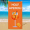 Holy Aperoli Strandtuch, Aperol Spritz Handtuch, 140 x 70 cm Beach Towel Strandmatte, Sandfest, Leicht und Schnelltrocknend Gym Schnelltrocknendes für den Strand, Gym, Travel, Handtuch Geschenkidee