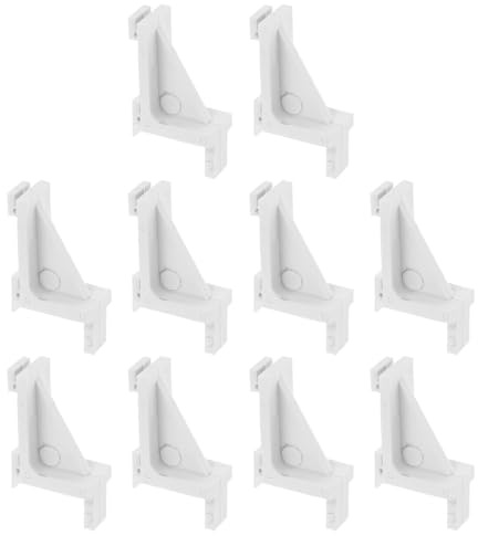 Laroal 10 Pcs Fridge Shelves Clips Freezer Cooler Support Replacement Freezer Shelf Support Bracket for Refrigerator Cooler Freezer Fridge Shelves Kitchen