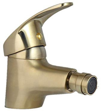 Oro Spazzolato Bidet Rubinetto con Cascata Beccuccio In Ottone Massiccio Rubinetto Del Bacino Deck Mounted Hot & Cold Miscelatore Rubinetto per Bagno