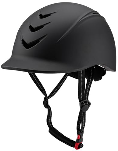 Casco da equitazione, casco da equitazione con imbottitura morbida con cinturino regolabile, sicuro anticollisione per uomini, donne e giovani