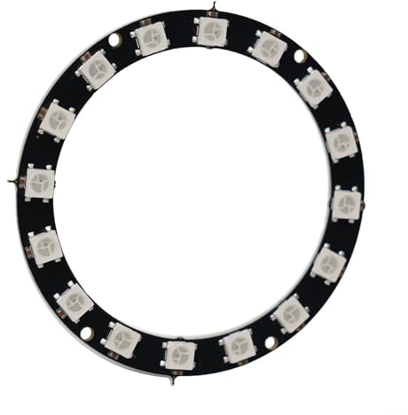 5 V WS2812 adressierbares RGB-LED-Ringlicht-Modul, individuell gesteuerte, programmierbare 5050 RGB-LEDs für Arduino-Projekte, farbwechselnder LED-Ring für Zuhause (16 LED)