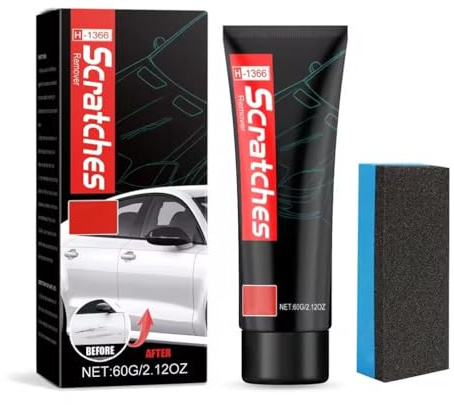 Glass Stovetop Scratch Repair Kit, Car Scratch Remover Wax, 2026 Upgraded Car Scratch Remover for Vehicles, Cars Polishing Wax Scratch Repair Paste Kit with Sponge (60ML)