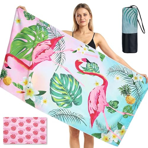 joyoldelf Mikrofaser Strandtuch - 180 x 90cm Sandfrei Schnelltrocknend & Leicht Strandhandtuch, Ideal für Frauen und Männer am Strand, Schwimmbad oder im Urlaub