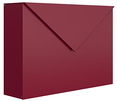 Briefkasten, Design Wandbriefkasten Letter Rot - Bravios