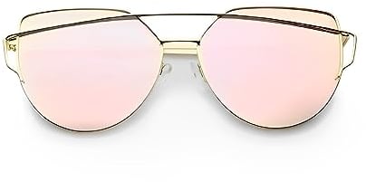No Name Ltd ROSE GOLD Cat Eye Women Ladies Sunglasses Mirrored Reflective Retro UK