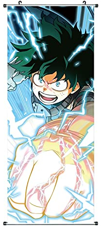 CosplayStudio Großes My Hero Academia Rollbild | Kakemono aus Stoff | Poster 100x40cm | Motiv: Izuku Midoriya