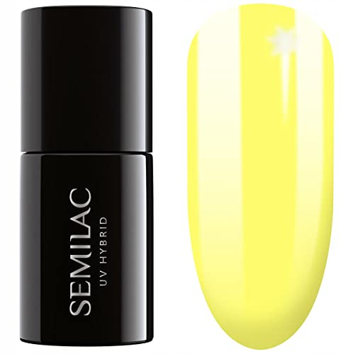 SEMILAC 423 Full of Sunshine Nail UV Gel Polish | Long Lasting and Easy to Apply | Soak off UV/Led | Perfect for Home and Professional Manicure and Pedicure 7 ml