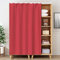 LIVEINU Schrankvorhänge für Küche, Kleiderschrank, Badezimmer, Staubdichter Vorhang für Regale, Wandpaneele, hängende Tür, Japanische Noren, Klettband Selbstklebend 100x140cm Rot