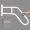 Pasamanos de escalera montaje en pared, barandillas para 1-3 pasos, pasamanos en forma de U (66 cm, tubo de 3.2 cm, blanco)