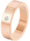 Whoiy Trauringe Edelstahl Liebe für Immer mit Gravur, 5MM Roségold Frauen Ausgefallene Verlobungsringe mit Zirkonia Größe 65 (20.7)