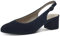 Tamaris Femme Comfort Damen Slingpumps aus Leder Elegant Escarpins, Bleu Marine, 40 EU