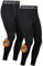 AMZSPORT 2er Pack Herren Kompressionshose, Lange Atmungsaktive Laufhose, Sport Leggings Tights für Training, Fitness, Radfahren, Basketball und Gym Mikrofleece schwarz M