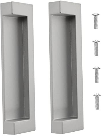 HOMSFOU 2St verdeckter Schubladengriff einbau instaloo versteckte schrankgriffe schubfächer Tür ziehen Möbelteil Schrankgriff aus Zinklegierung Schubladengriffe aus Zinklegierung Silver