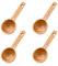 4stk Holzlöffel für Gläser, 10,9cm Holz-Kaffeelöffel Holzlöffel für Kaffeebohnen Kleine Holz-Probierlöffel für Kaffeebohnen-Tee
