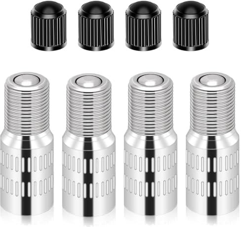 NHPY 4 Pcs Valvola di Estensione Tappo Valvole,Pneumatici Estensione Valvola,Prolunga valvola Adattatore per Monopattino,Per Xiaomi M365,M365 Pro Scooter, Con 4 cappuccio nero