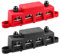 VEGOATY 2 Stück 12V-48V DC Sammelschienen Verteilerblock, 250A BusBar Box mit 4 x M8 Klemmenbolzen Hochleistungsmodul, Sammelschiene Block mit Abdeckung für Automotive, Marine, Batteriesystem