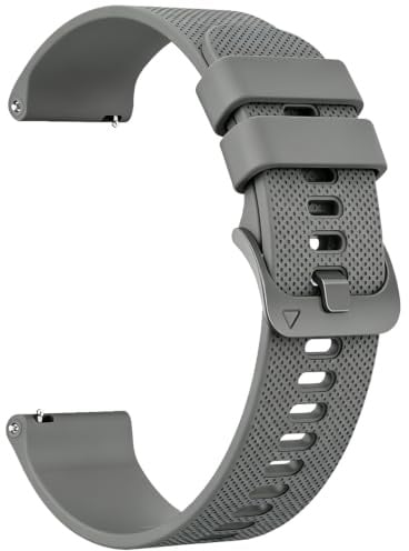 Aurrain Silikon Armband für 18mm 19mm 20mm 22mm,Weiche Silikon Sport Armband Unisex,Kompatibel Garmin/ID205L/Galaxy/Amazfit/Huawei/Coros.