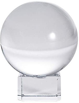 LONGWIN K9 Crystal Ball Photography Magic Clear Crystal Suncatcher Sphere with Stand and Pouch (60mm)