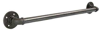 Natural Goods Berlin Kleider-Stange Pipe GARD Wall | Einfache Wand-Montage | Garderoben-Stange im Industrial Design | Kleider-Stangen aus Metall | DIY-Garderobe Temperguss | T6cm * B60cm