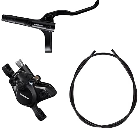 Shimano Non-Series MTB BR-MT200 / BL-MT200 bled brake lever/post mount calliper, black, front right, One Size, VARMT200