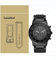 LvBu Armband Kompatibel mit Fossil Hybrid Smartwatch HR Collider - Classic Edelstahl Uhrenarmband (Schwarz)