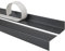 Quest Treppenkantenprofil Selbstklebend 40x25mm – Antirutsch Treppenkantenschutz aus Kunststoff PVC – Dunkelgrau, 200cm