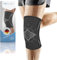 bonmedico Orthopädische Meniskus Kniebandage für Damen u. Herren - Bandage für Knie Links/Rechts - Kraftsport, Fitness, Sport, Arthrose, Alltag - Wellness Geschenke für Männer und Frauen (Grau, XXL)