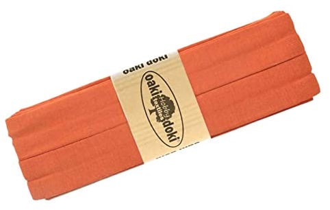 Schrägband Jersey 3m Breite 20mm Oaki Doki Tricot de Luxe Einfassband elastisch über 80 Farben, Farbe:terracotta
