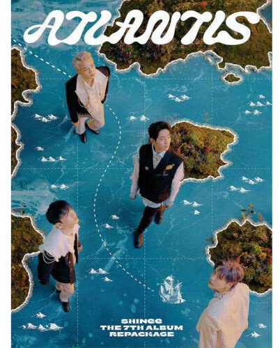 SHINEE ATLANTIS 7th Repackage Album [ OCEAN ] VER. CD+52p Photo Book+Voyage Certificate+Voyage Card+Sticker+Post Card+Photo Card K-POP SEALED+TRACKING NUMBER