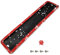 1 X Surrounds License Plate Holder 4 X Screws Holder Frame, For All Cars, Stainless Bling Crystal Rhinestone Plate Holder, Oblong Number Plate Holder, Detachable Number Plate Holder Anti Theft (red)