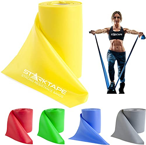 Starktape fitnessbänder Resistance Bands widerstandsbänder Gymnastikband fitnessband. Perfekt für Heimtraining, Physiotherapie, Krafttraining, Yoga, Pilates, Gym