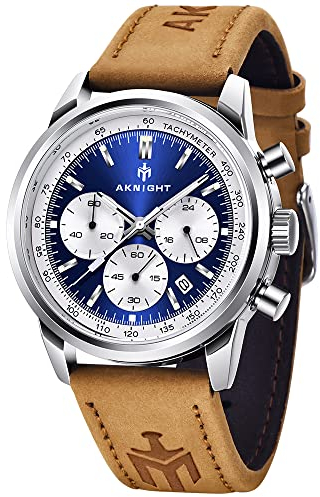Herren Uhr BENYAR Herren Armbanduhr Chronographen Quarzwerk 3ATM Wasserdicht Multifunktional mit Date Design mit Blau/Schwarz Zifferblatt Elegantes Geschenk Business Uhren fur Männer