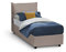 Talamo Italia - Einzelbett Sarah, Bettkasten mit Kunstlederbezug, 100 % Made in Italy, Öffnung vorne, geeignet für Matratzen 90 x 200 cm, Taupe