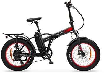 Argento Mini Max GT, Bici Elettrica a Pedalata Assistita , Pieghevole, Ruote Fat 20x 4, Freni Idraulici, Motore 250W, Peso Max Supportato 100 kg, Batteria 615Wh