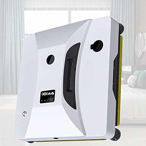 SHENGSHIYU Robot Lavavetri Elettrico Intelligente, Pulitore Magnetico Remoto Automatico, con Impugnatura Ergonomica per Finestre a Molti Piani E Vetri per Auto,White