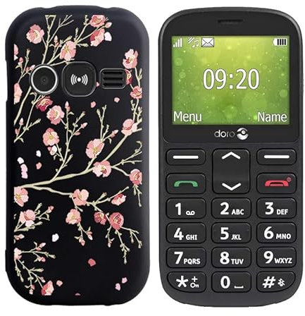 HGJTF Case for Doro 1360 (2.40 inches), Ultra Thin Case Black Soft Silicone Anti-Scratch Protective Case, TPU Bumper Cover Mobile Phone Case for Doro 1360 - WM84