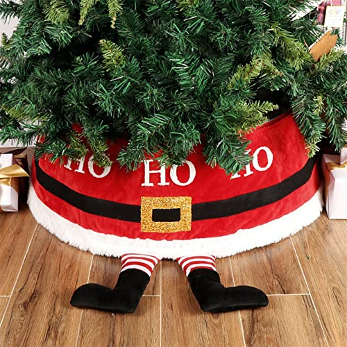 PERZOE Weihnachtsbaum-Kragen Weihnachts Mann Weihnachts Baum Ring Weihnachts Baum Basis Abdeckung 30 Zoll Weihnachtsbaum-Rock für Indoor-Outdoor-Weihnachts-Winterfest-Party-Dekoration Weihnachtsmann