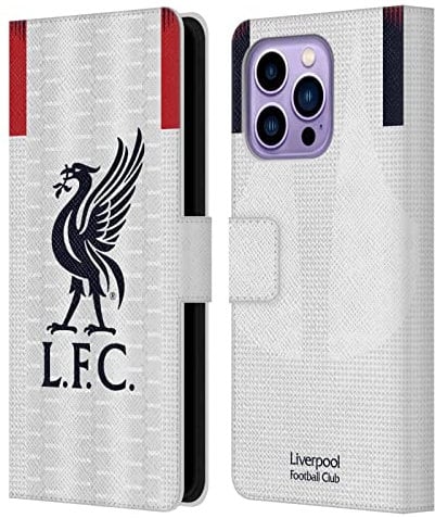Head Case Designs Officially Licensed Liverpool Football Club Away 2019/20 Kit Leather Book Wallet Case Cover Compatible With Apple iPhone 14 Pro Max