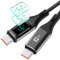IZHOI Cavo USB Type-c USB C PD 100W 5A Cavo di Ricarica 2m nero per iphone 15 Galaxy S23 S22 S21 S10 S9 Plus Mcabook pad Pro 2020