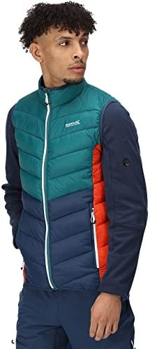 Regatta Mens Harrock Body Warmer (S) (Pacific Green/Admiral Blue)