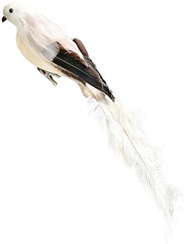 SHISHI Christbaumschmuck Vogel Klemme Feder 52cm Creme Rosa