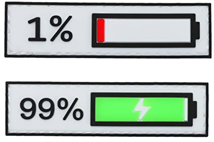Trayosin PVC Klett Patch Elektrizität Bild Aufnäher Applikation Bügelbild für Rucksäcke Militär Patches Aufkleber Abzeichen Klettbänder (99%~1%)