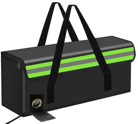 IANDAIROK 19.3x5.9x7.1 Lipo Battery Safe Bag Large Capatity Bag for Ebike RC Lipo Battery Pack Storage Charging Transport,Home Office Travel Fireproof Safe Storage Pouch