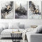 Islamische Wandbilder, Arabische Wandbilder 3er Set Islamische Kunst Poster Und Drucke Leinwand Poster Abstrakter Hintergrund Muslim Wohnzimmer Bilder (3pcs-60x90cm- Kein Rahmen,gold schwarz)