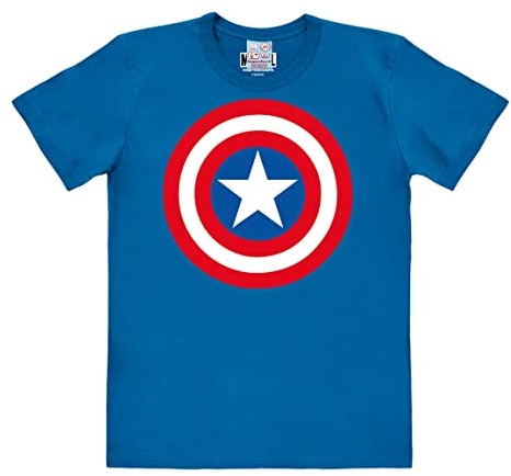 Logoshirt® Marvel Comics Captain America Schild Logo T-Shirt Damen & Herren