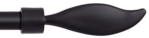 Bestlivings Endstücke für Stilgarnitur 2er Pack aus Kunststoff (Schwarz/Flamme) vers. Farben, Ø16mm, Dekoration modernes Design für Vorhangstange